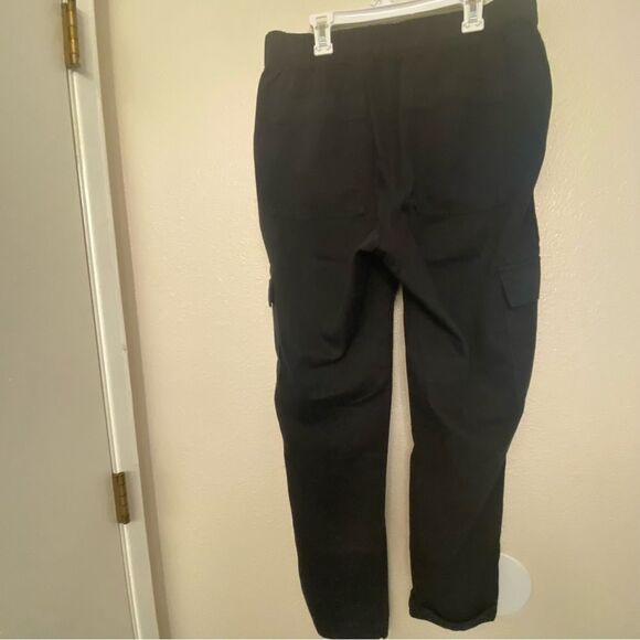 Gap black pull on Twill Cargo Pants mid rise cotton lyocell tincel trousers M - Picture 2 of 14